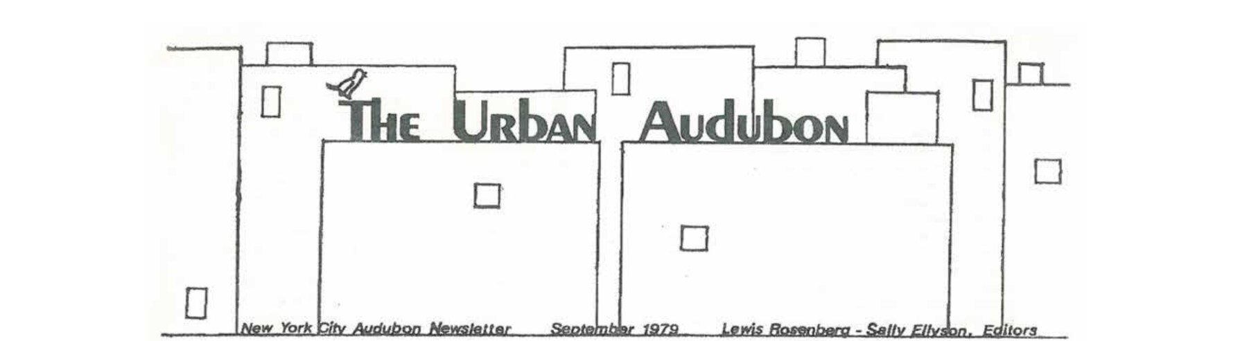 Betty Hamilton’s line drawing adorns the front cover of the first Urban Audubon in 1979.