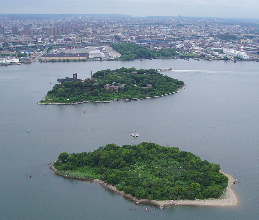 North Brother Island (up top) and South Brother Island. Photo: NYC Audubon