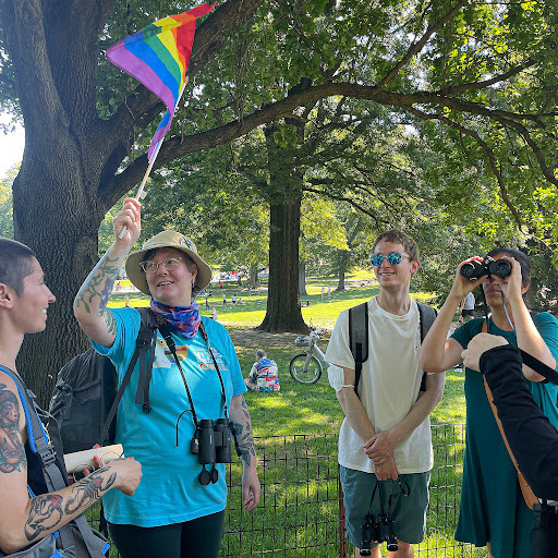 Let’s Go Birding Together outing in Central Park, June 2022. Photo: NYC Audubon