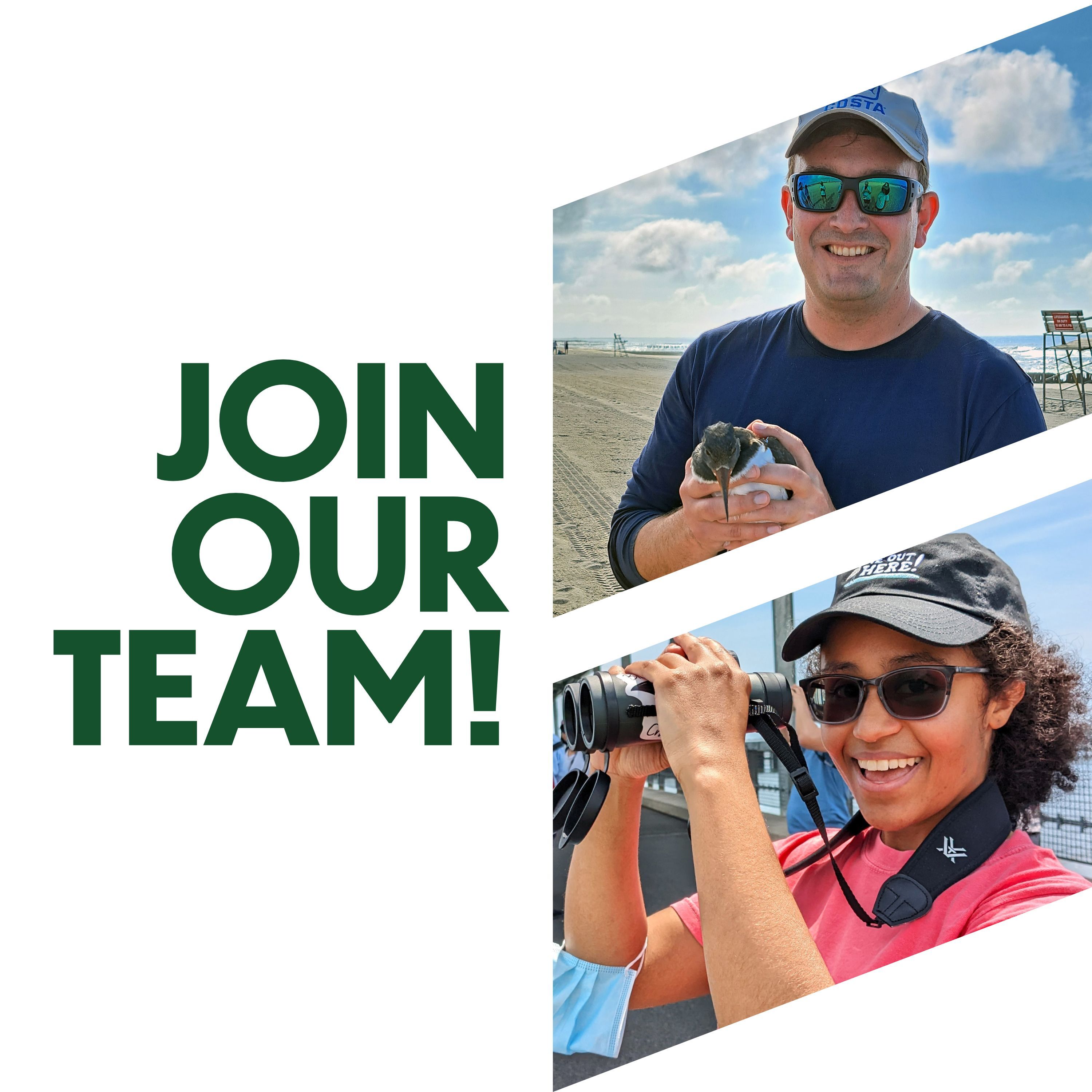 Join the NYC Audubon Team! Photo: Dr. Dustin Partridge, Director of Conservation & Science and Roslyn Rivas, Public Programs Manager